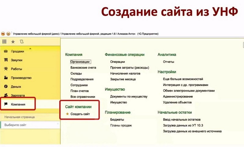 1с унф картинка