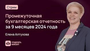 Промежуточная бухгалтерская отчетность за 9 месяцев 2024 года