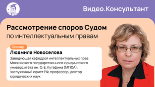 Рассмотрение споров Судом по интеллектуальным правам