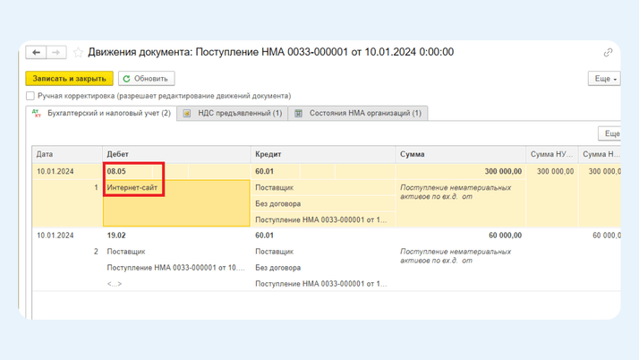 <span>Проводка по дебету счета 08</span>