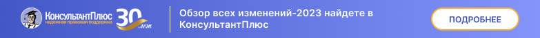 Обзор всех изменений-2023 найдете в КонсультантПлюс